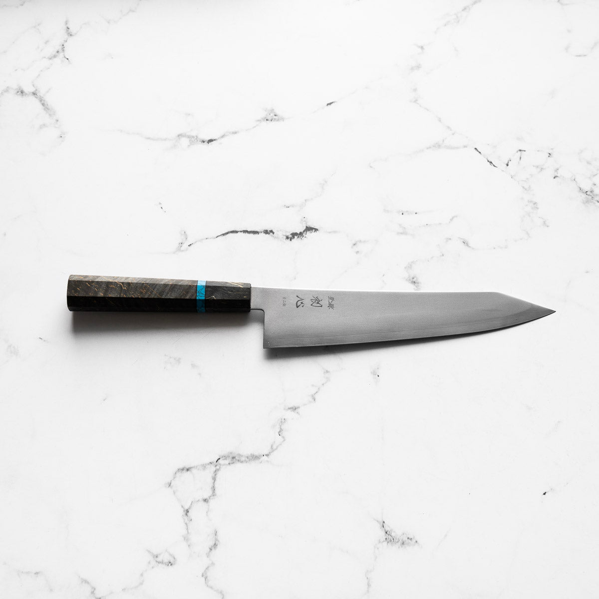 Hatsukokoro Kaijin Blue 2 Stainless Clad Kiritsuke Gyuto 210mm - Maple Turquoise
