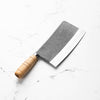Hatsukokoro Sentan Blue 2 Kurouchi Cleaver 190mm - angled view