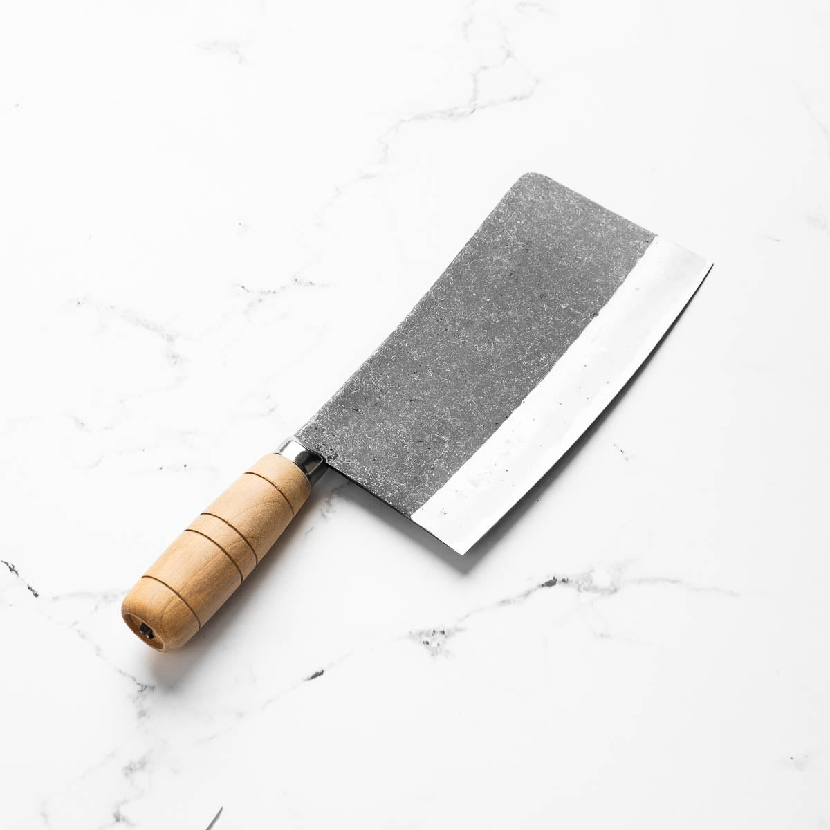 Hatsukokoro Sentan Blue 2 Kurouchi Cleaver 190mm - angled view