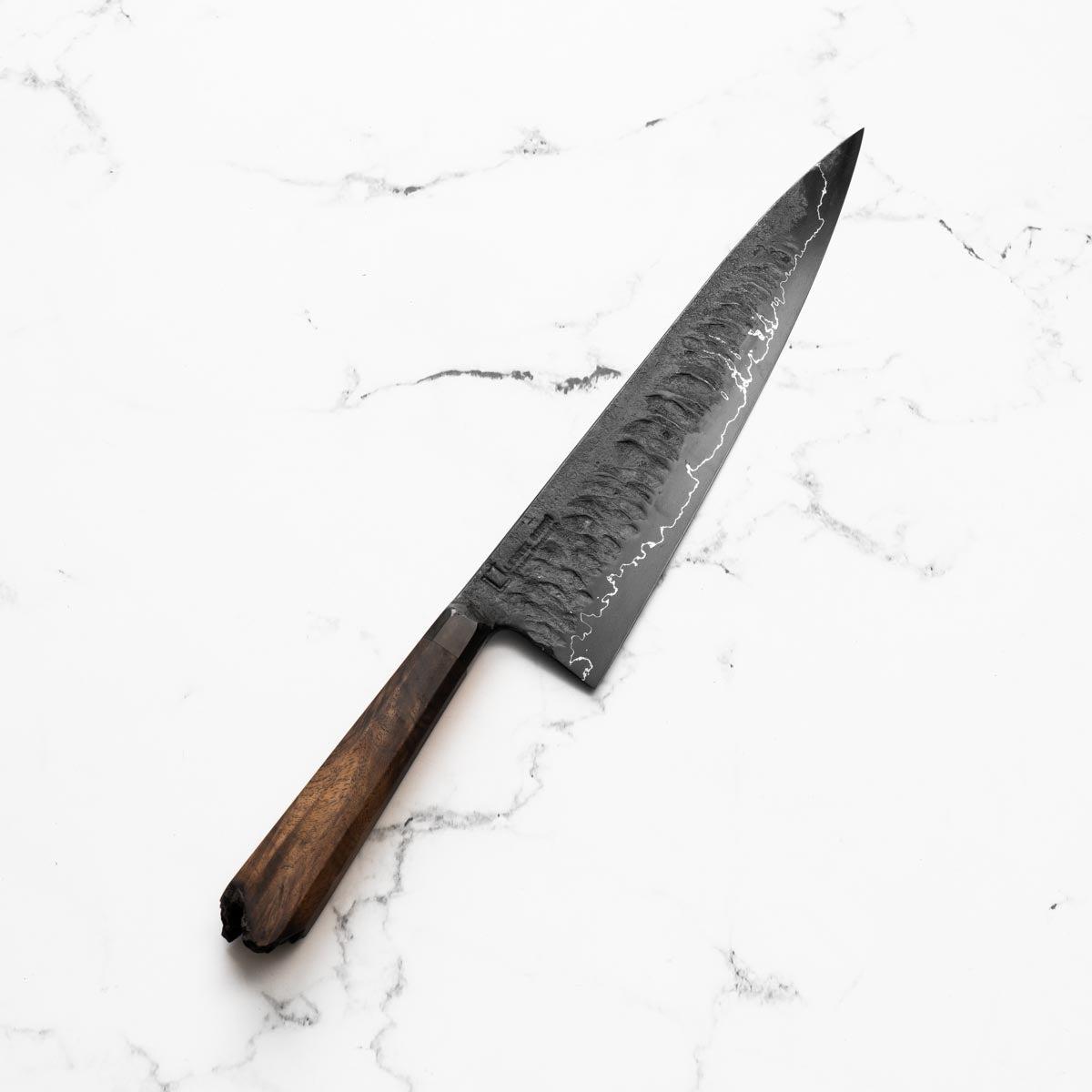 Leszek Sikon Hammer S Grind Gyuto - Burnt Walnut