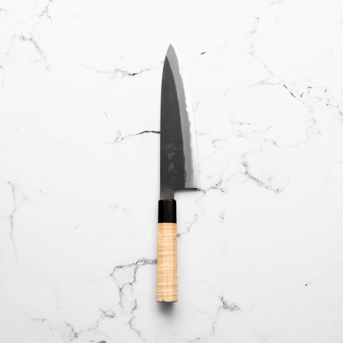 Mutsumi Hinoura Ajikataya White 2 Gyuto 210mm - Lauraceae & Black Horn
