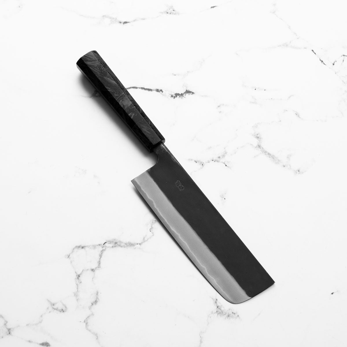 Nao Yamamoto Blue 2 Kurouchi Nakiri - Dark Carbon Fibre