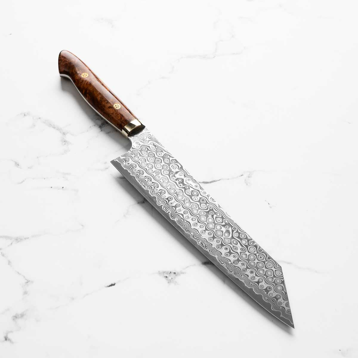 Nigara Hamono "Anmon" SG2 Damascus Kiritsuke Gyuto 240mm - Western Karin Handle