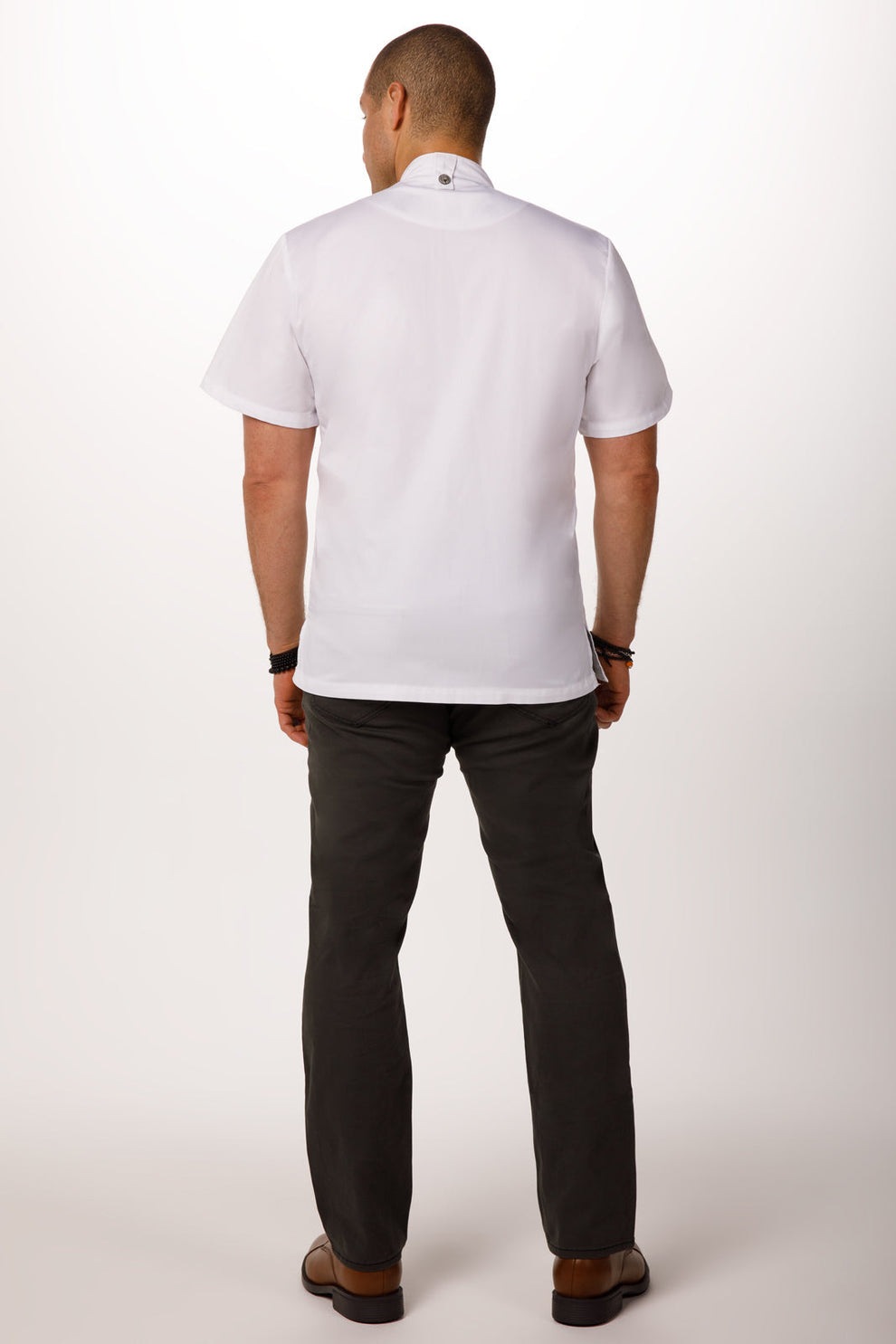 Cannes Press Stud Chef Jacket - White