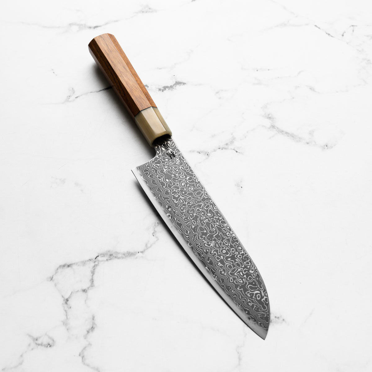 Seido VG10 Kurozome Nickel Damascus Santoku 180mm - Quince