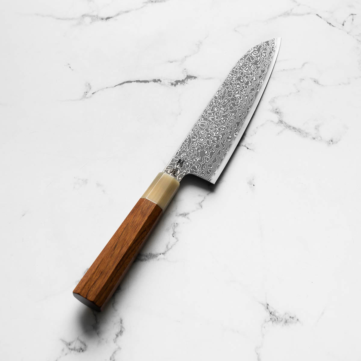 Seido VG10 Kurozome Nickel Damascus Santoku 180mm - Quince