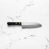 Shibamasa VG5 Damascus Santoku - Black Handle