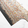 Takeshi Saji VG10-W Nashiji Rainbow Damascus Gyuto 210mm - Dark Maple