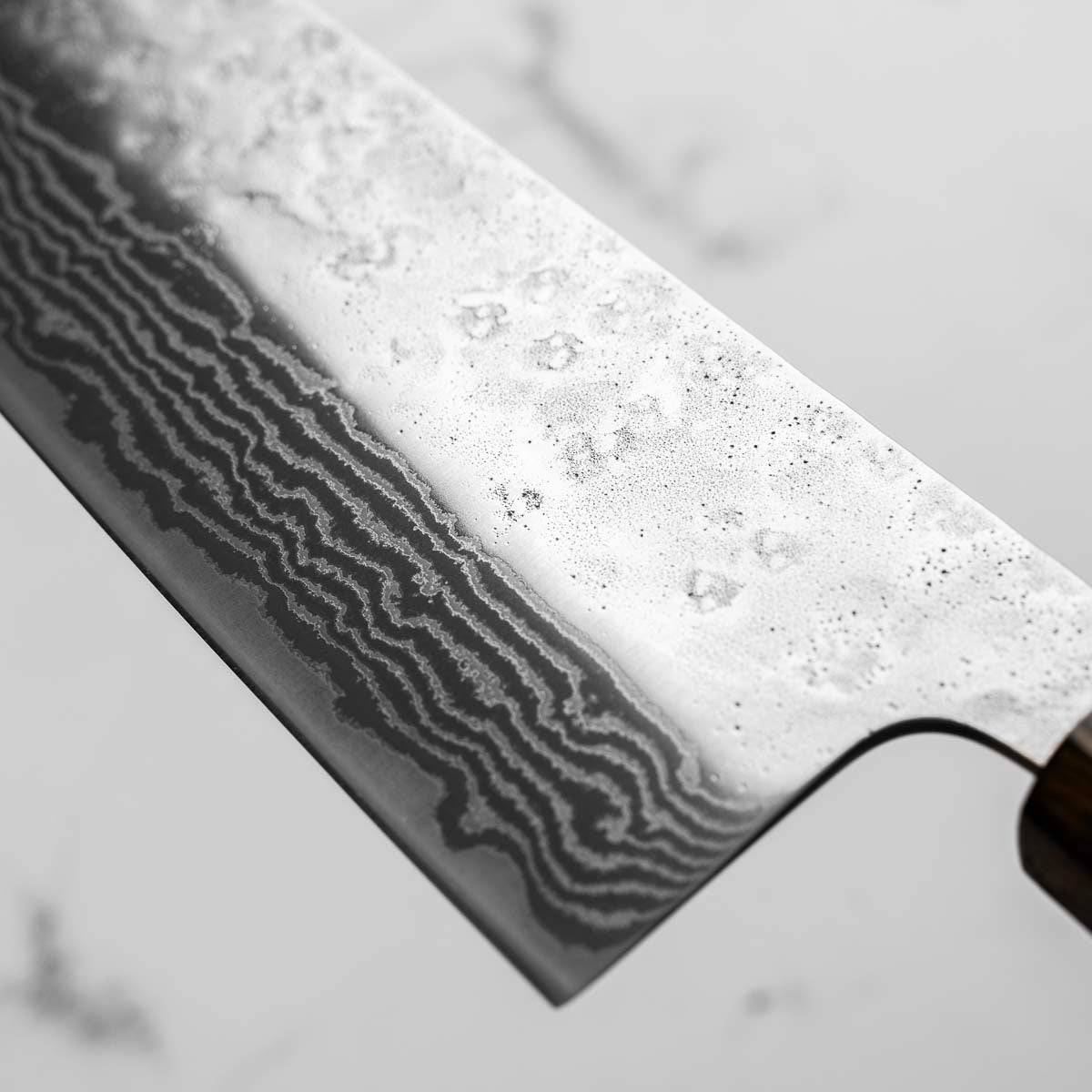 Tsunehisa 440C Damascus Tsuchime Nakiri 165mm