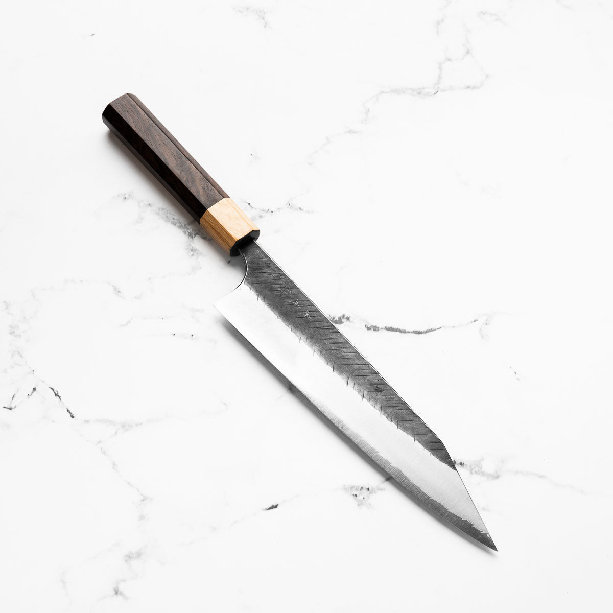 Yoshimi Kato Blue Super Kurouchi V-Tsuchime Kiritsuke 210mm