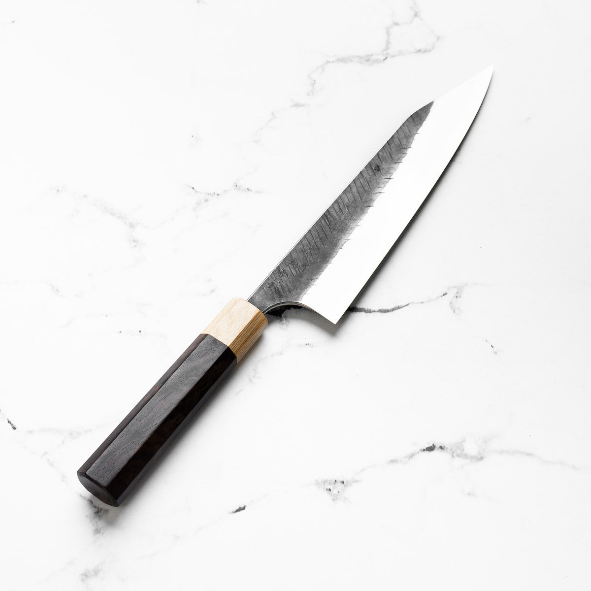 Yoshimi Kato Blue Super Kurouchi V-Tsuchime Kiritsuke 210mm