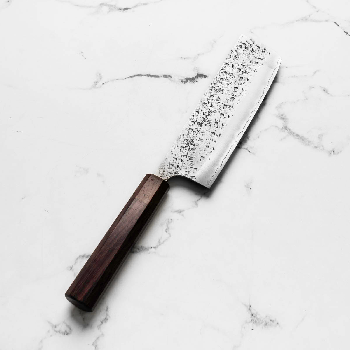 Yu Kurosaki Shizuku SG2 Nakiri 165mm - Honduran Rosewood - angled view