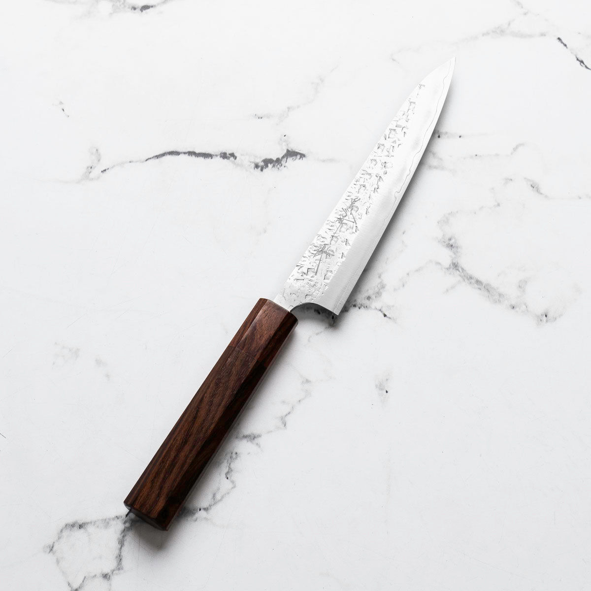 Yu Kurosaki Shizuku SG2 Petty 150mm - Honduran Rosewood - angled view
