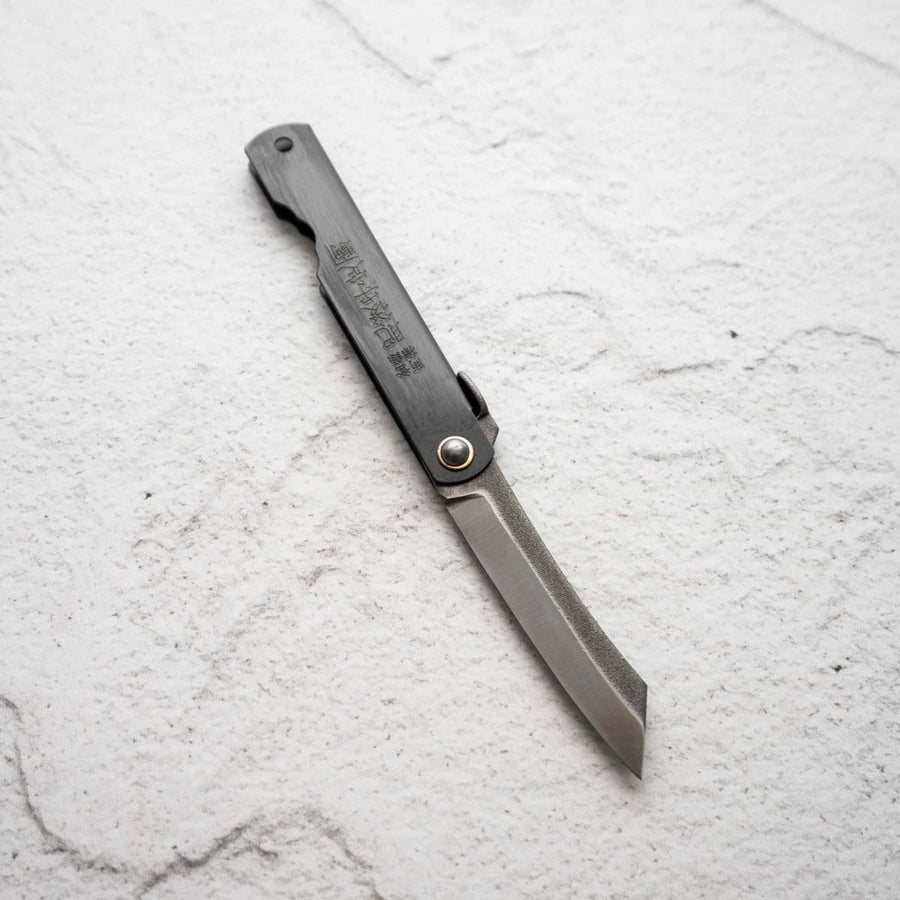 Nagao Kanekoma Higonokami SK Steel Black Nashiji - Medium