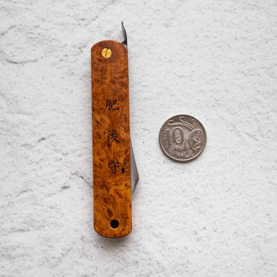 Nagao Kanekoma Higonokami VG10 Custom - Quince Burl - No 51